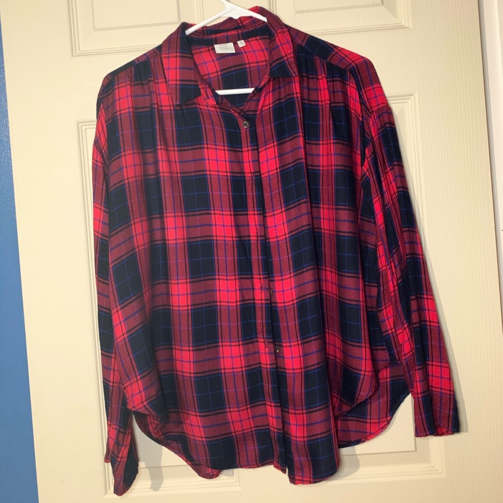 Red and Blue Flannel Shirt